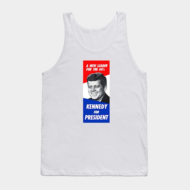 1960 Kennedy, a New Leader for the Sixties Tank Top by historicimage